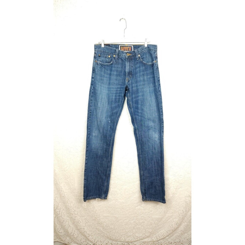 Vintage Levi's Mens 514 Slim Straight Jeans 34 x 36 Paint Marks